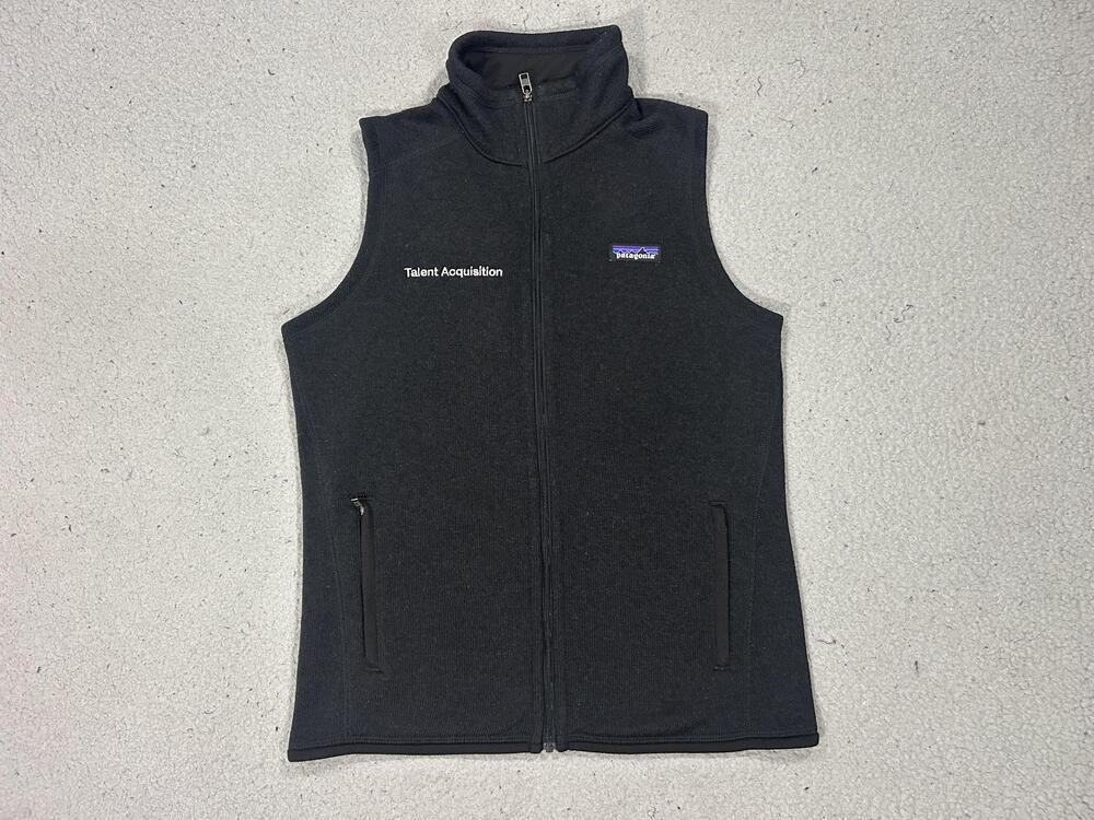 Patagonia Vest Womens Medium Gray Better Sweater Talent Acquisition Embroidery